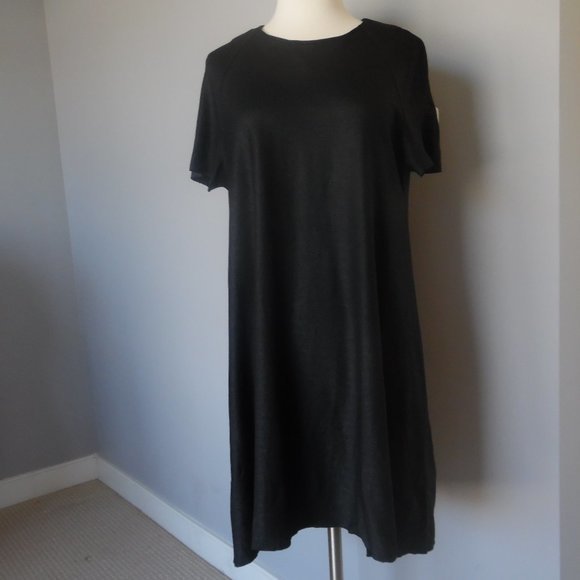 COS Shimmer High Low Raw Edge Jersey‎ Black Casual Cocktail Dress - Picture 3 of 13